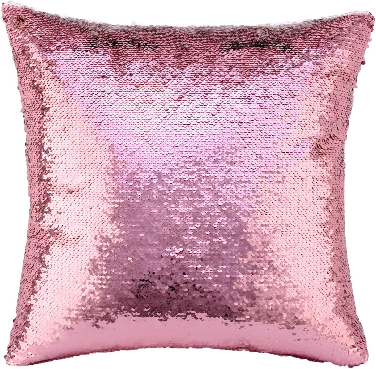 blush sequin pillow