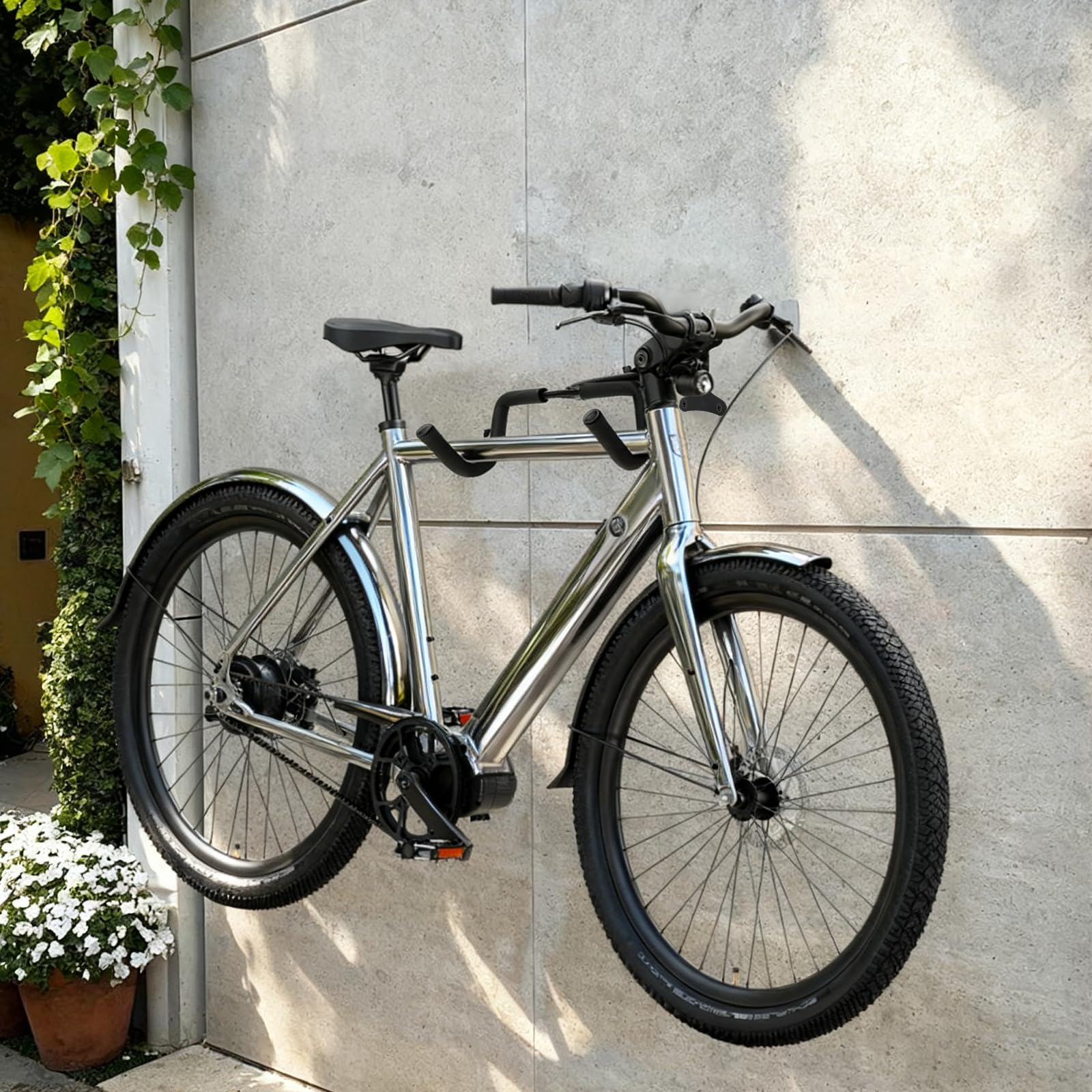 Fahrrad-Wandhalterung, Fahrradträger, Garage, Fahrrad-Wandhalterung, Haken, strapazierfähig, verstellbar, zum Aufhängen Ihrer Straßen-, Mountain- oder Hybridfahrräder in der Garage oder zu Hause, mit
