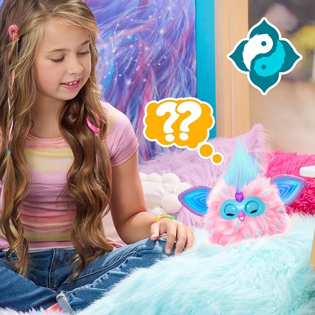 Foto 8 de 8 de Furby Cotton Candy, 15 accesorios de moda, juguetes interactivos de peluche para niñas y niños de 6 años