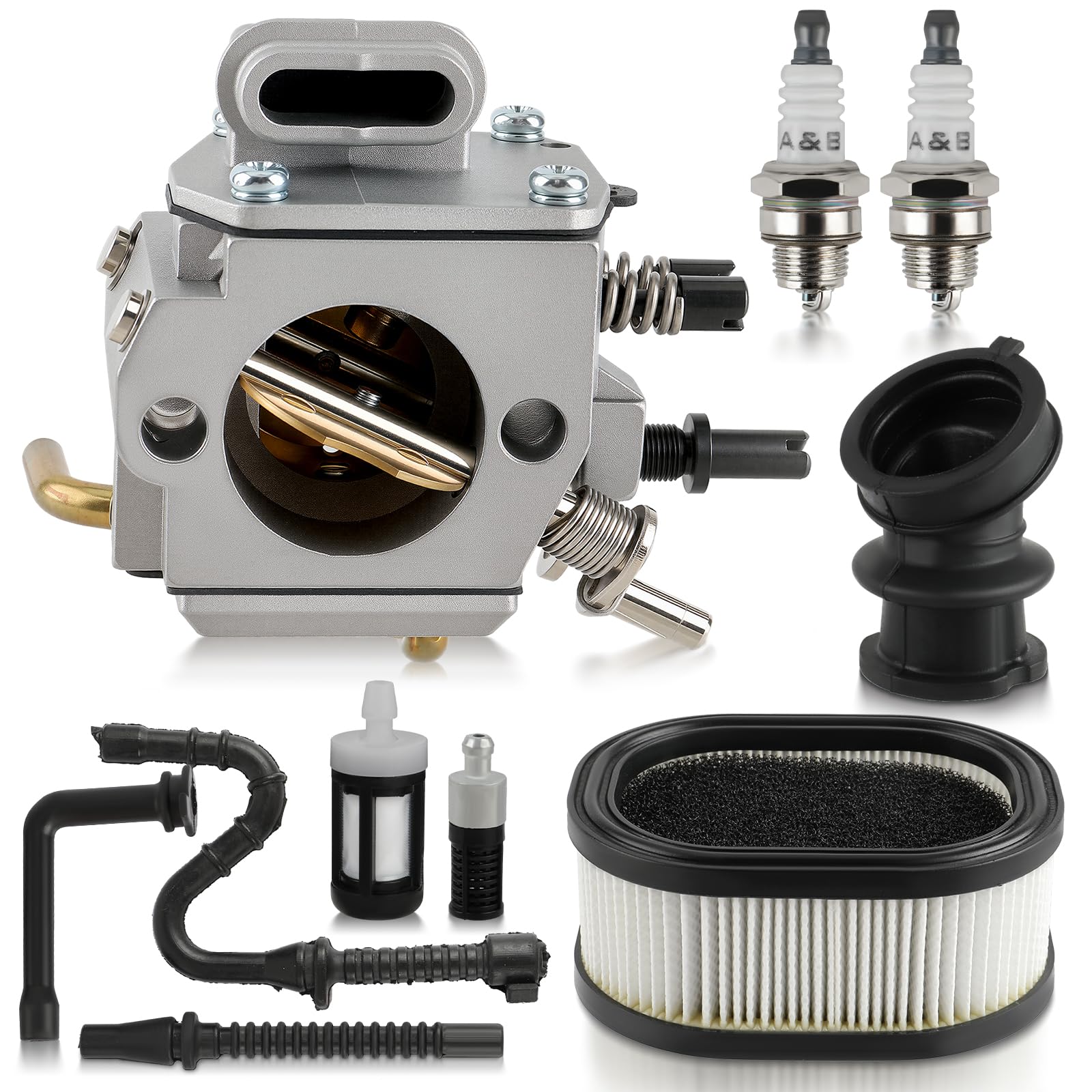 Carbhub Carburetor for Stihl 044 046 MS440 MS460 MS 440 460 Chainsaw Parts with Air Filter Fuel Filter Spark Plug Repower kit