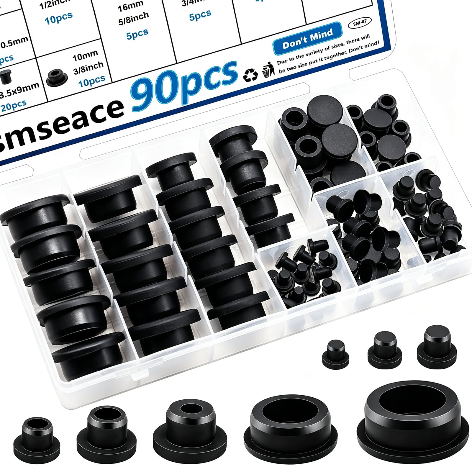 135 Hole Plugs - Nylon Plastic Assortment -12