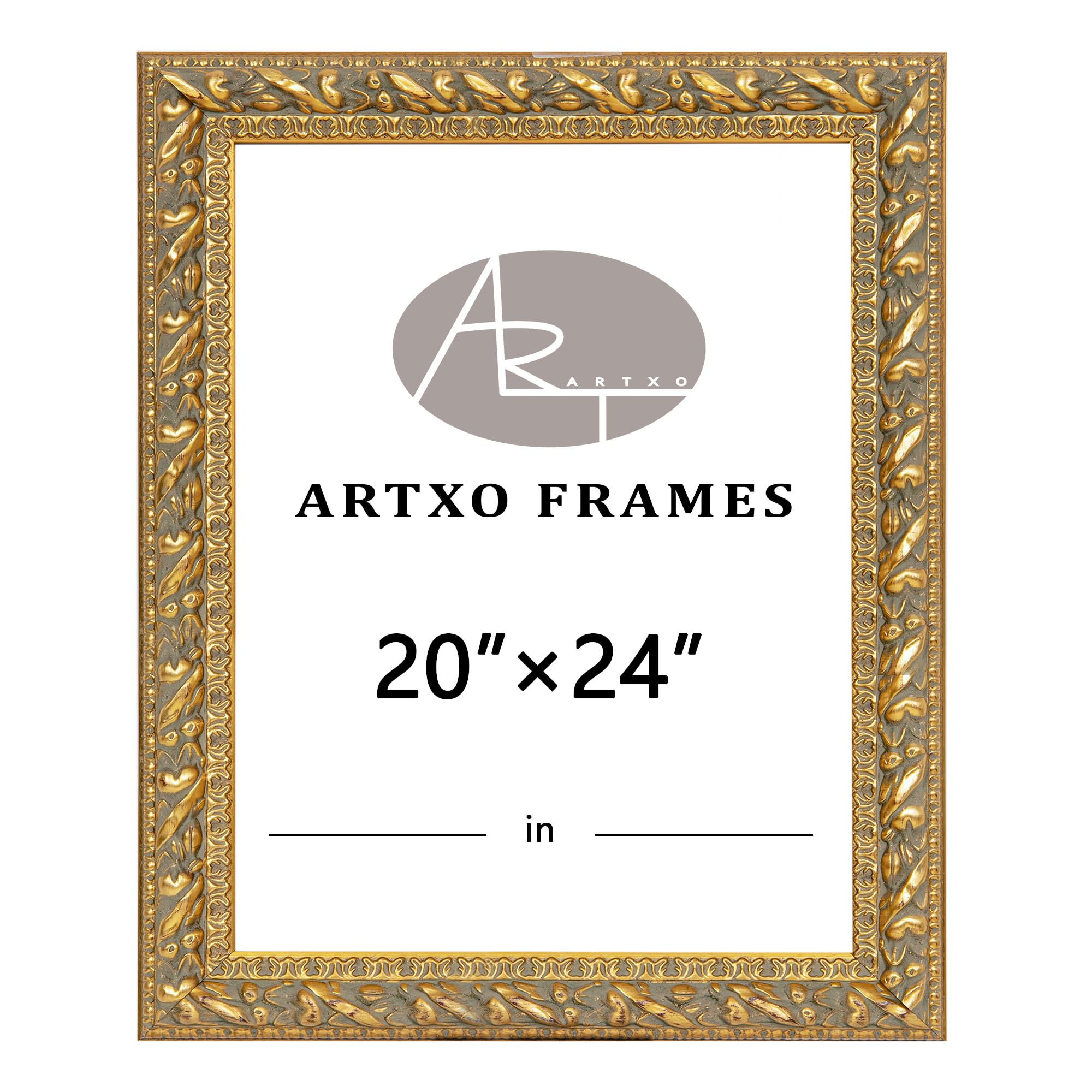 Amazon.co.jp: ArtXO アンティーク 20x24インチ 写真フレーム、幅8.5cm