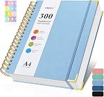 Carnet de notes spirales 8.5" x 11", 300 Pages numérotées Cahiers de l'Ordre Règle avec onglets, Couverture rigide leather Lined Journal pour les femmes hommes, 100GSM Revues épaisses pour l'écriture, grandes A4 Cahiers pour l'école de travail