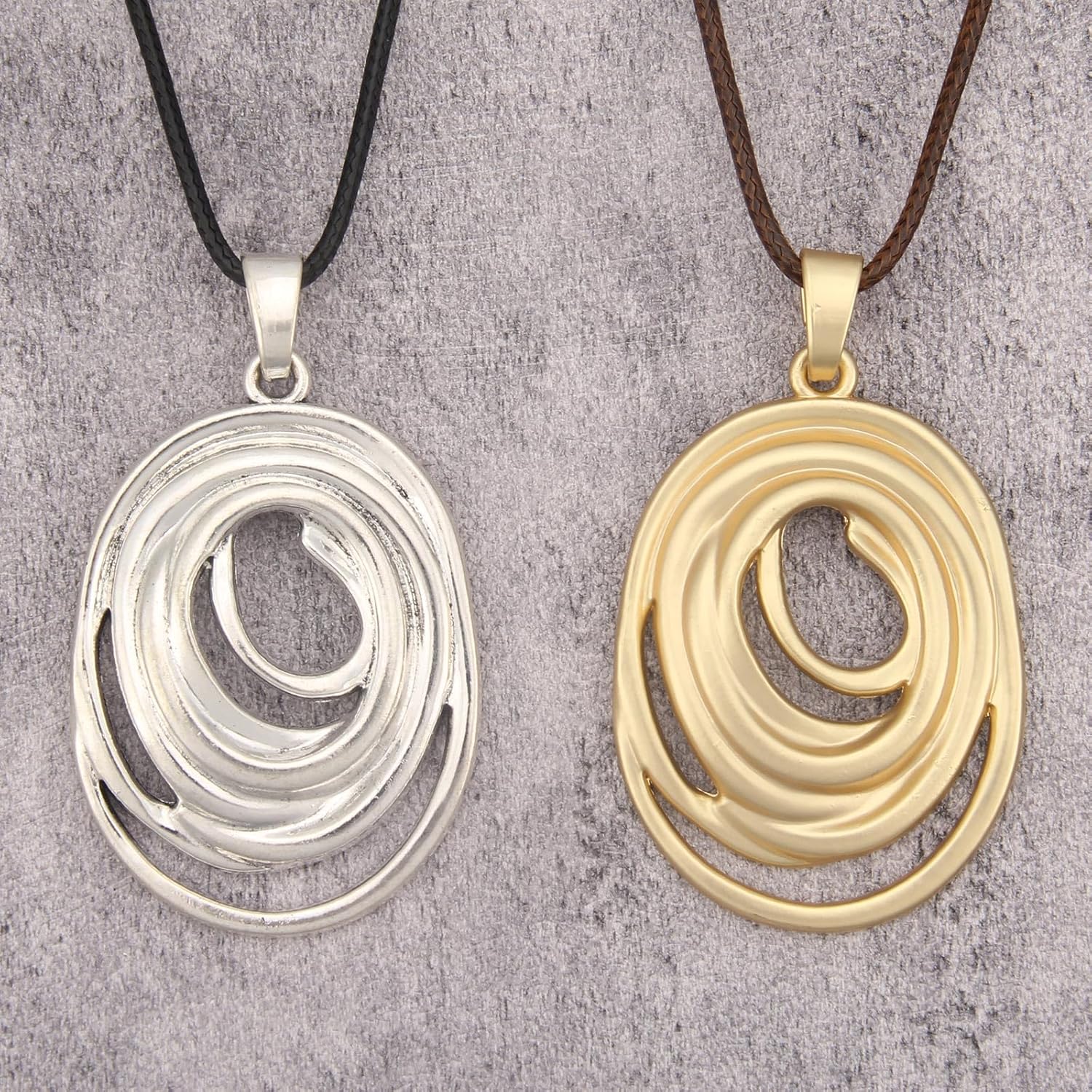 Long Boho Necklaces for Women Vintage Leather Wooden Pendant Y Choker Ethnic Style Gold Circle Hippie Sweater Necklace - Image 9