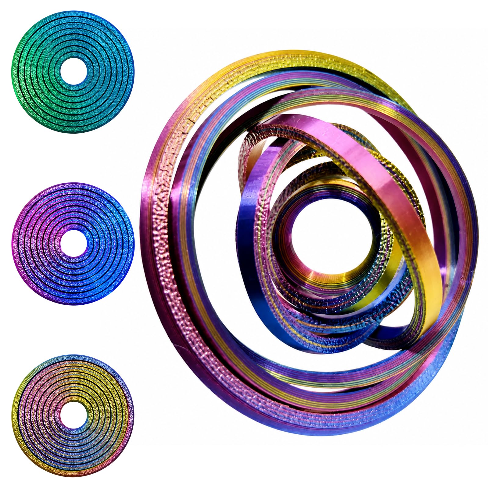 3D Printed Fidget Toy, Fidget Toys, 3pcs Stress Relief Spinner with 360 Degree Rotation, 3D Printed Fidgets for Focus and Relaxation for Various Situations