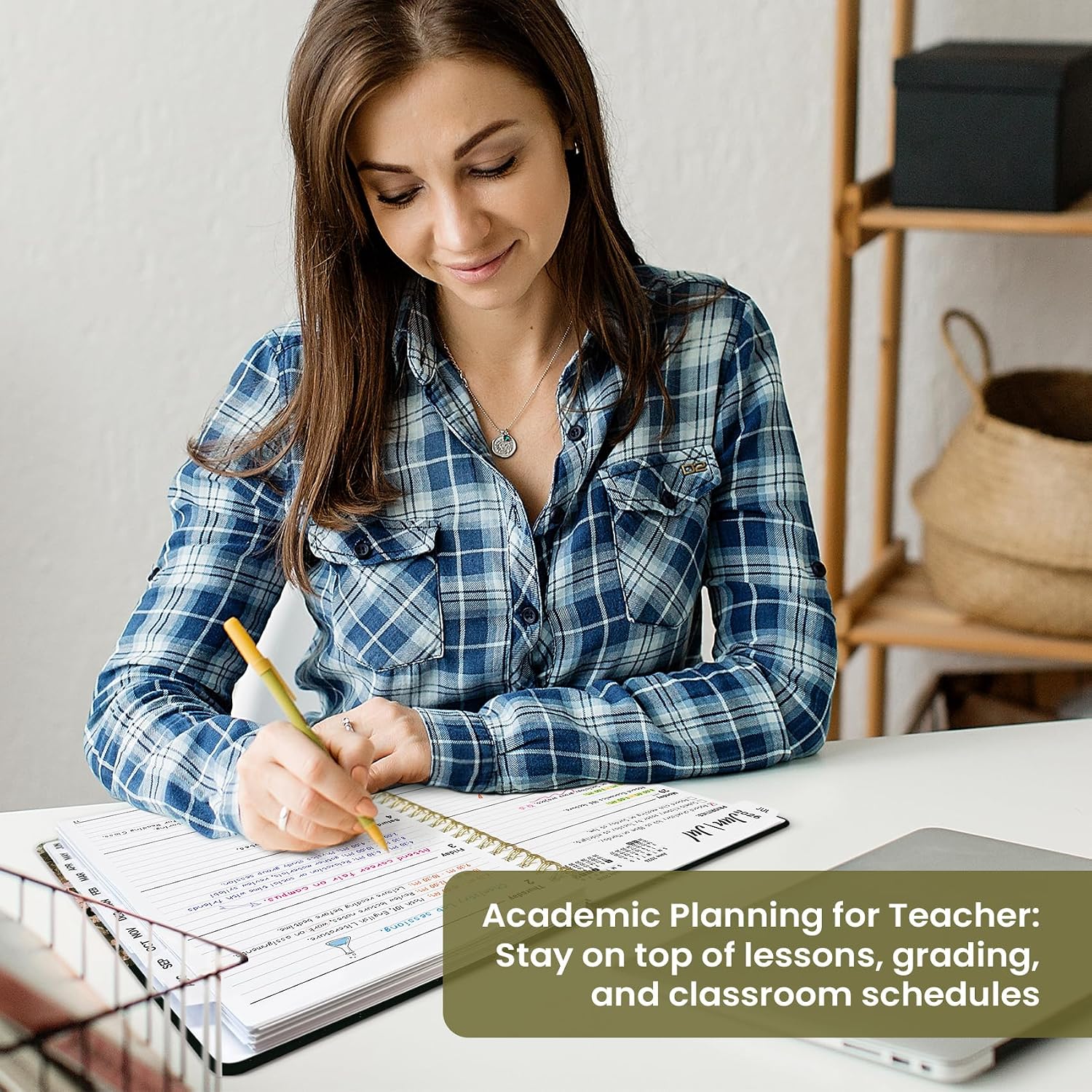 Planner 2026–2027, Academic Monthly Weekly Spiral Calendar, July 2026 – June 2027, Hardcover Agenda Notebook with Tabs, 8.5" x 11", Perfect for Students, Teachers, School & Daily Planning - Wildwood Fox