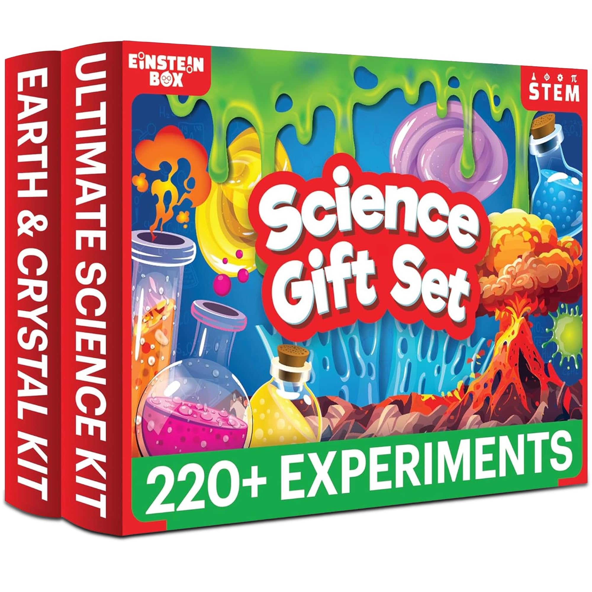 Einstein Box Science Gift Set for Boys & Girls Aged 8-10-12-14 Years | Birthday Gifts Ideas for Kids | STEM Learning Toys for 8,9,10,11,12,13,14-Year-Olds | 2-in-1 Educational Toys Set |