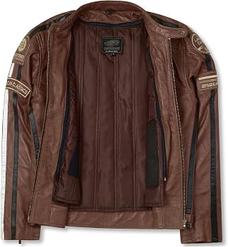 Giubbotto Uomo Invernale Stile Motociclista - Bomber Con Zip, Imbottito, Tasche Multiple, Per Autunno/Inverno