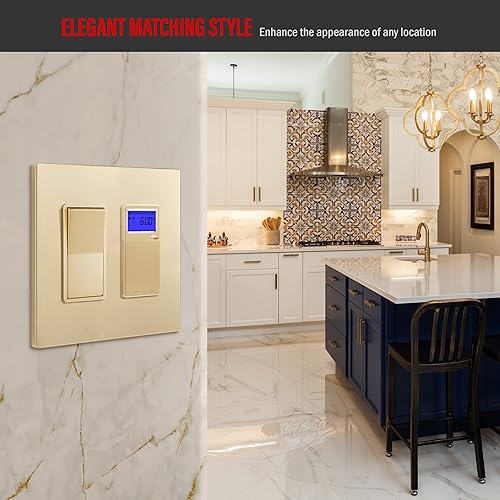 Miniatura 158 de ENERLITES SI8834-BK - Placa de pared decorativa sin tornillos, cubierta de enchufe segura, 4 entradas, 4.68 x 8.30 pulgadas (alto x largo), Negro