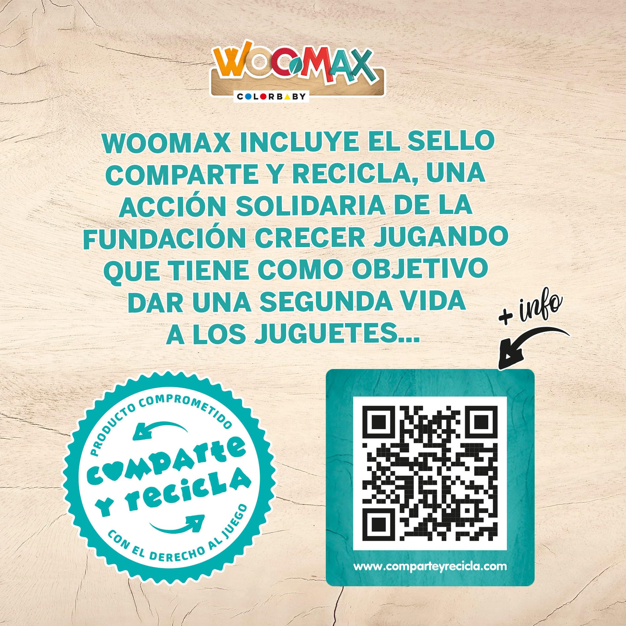 WOOMAX - Guitarra española de madera de juguete, para niños + 4 años, juguetes musicales (49367)