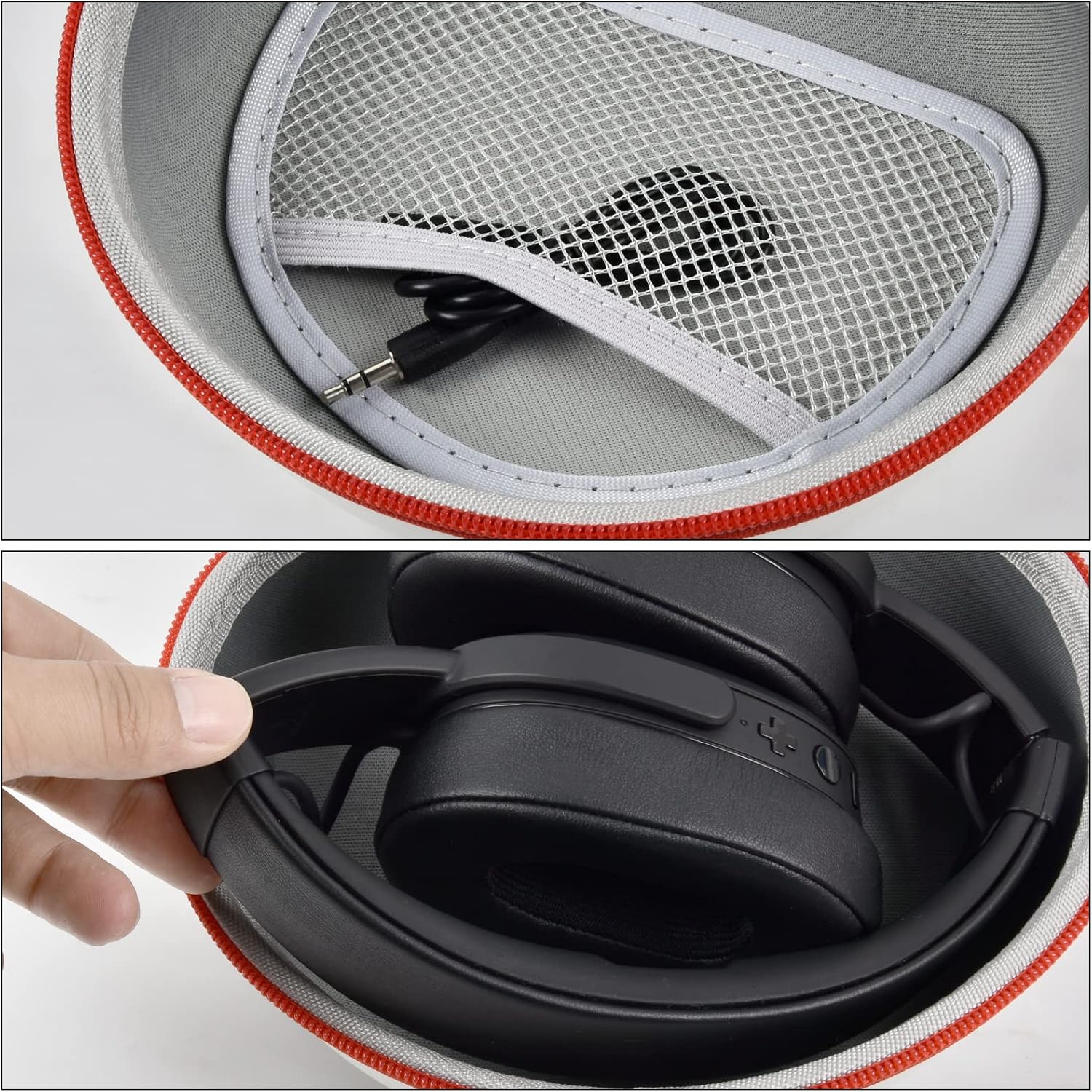 Headphone Case for Skullcandy Crusher/Hesh/Evo Wireless Over-Ear Bluetooth Earphones, for JLab JBuds Lux ANC, for TOZO HT3/HT2 Headphones and More Noise Cancelling Foldable Headset - Box Only (White) - Image 5