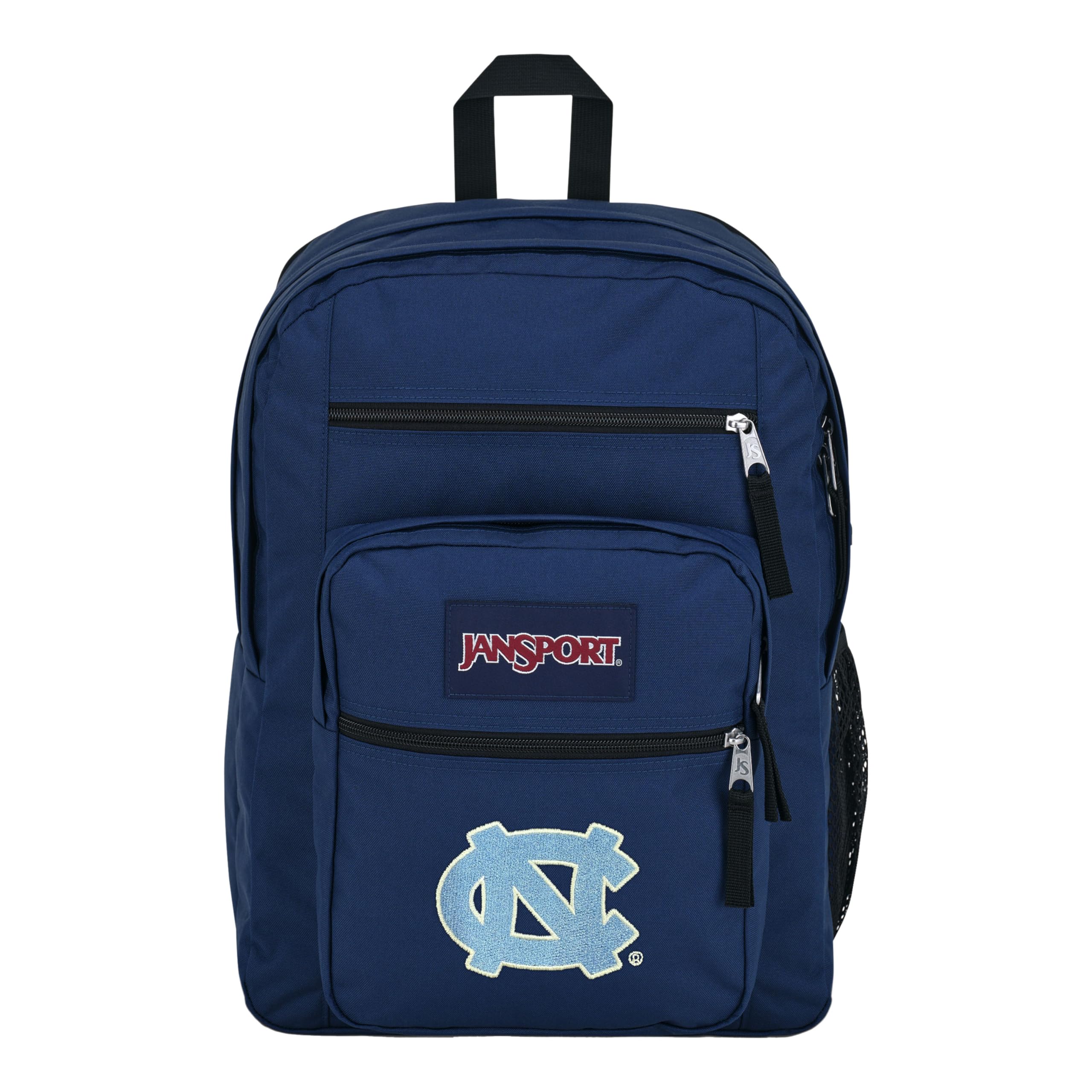 JanSport NCAA Officially Licensed Backpack, North Carolina Tar Heels, Big Student with Padded 15-Inch Laptop Sleeve, 2 Compartment Computer Bag with Bottle Pocket &amp; Haul Handle, Book Rucksack, Navy