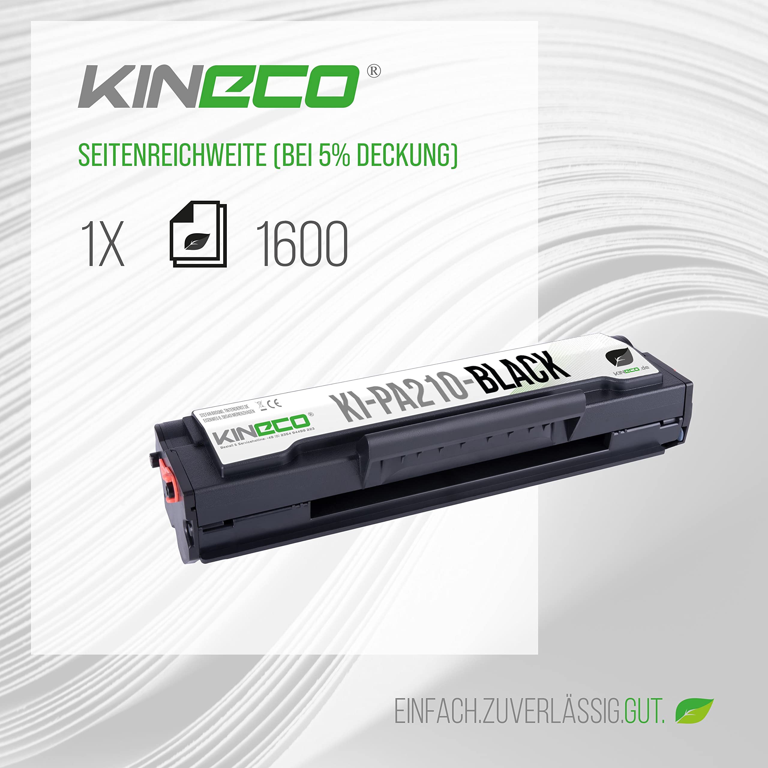 Cartucho De Tóner Compatible PA-210 (2 Negros) - 1600 Páginas - Para Impresoras Pantum
