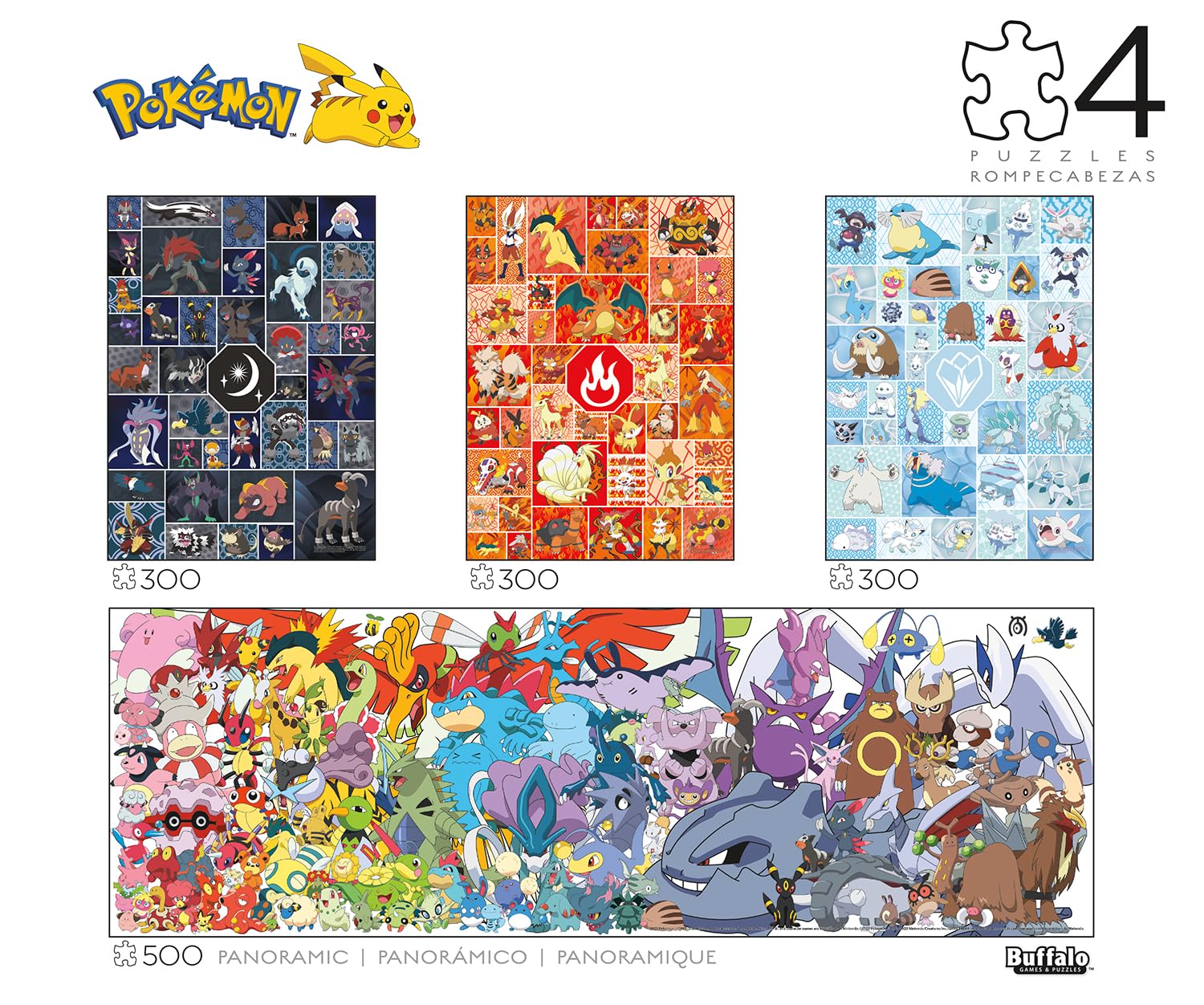 Amazon | Buffalo Games - ポケモン ジョウト地方 - 4パック 300-500