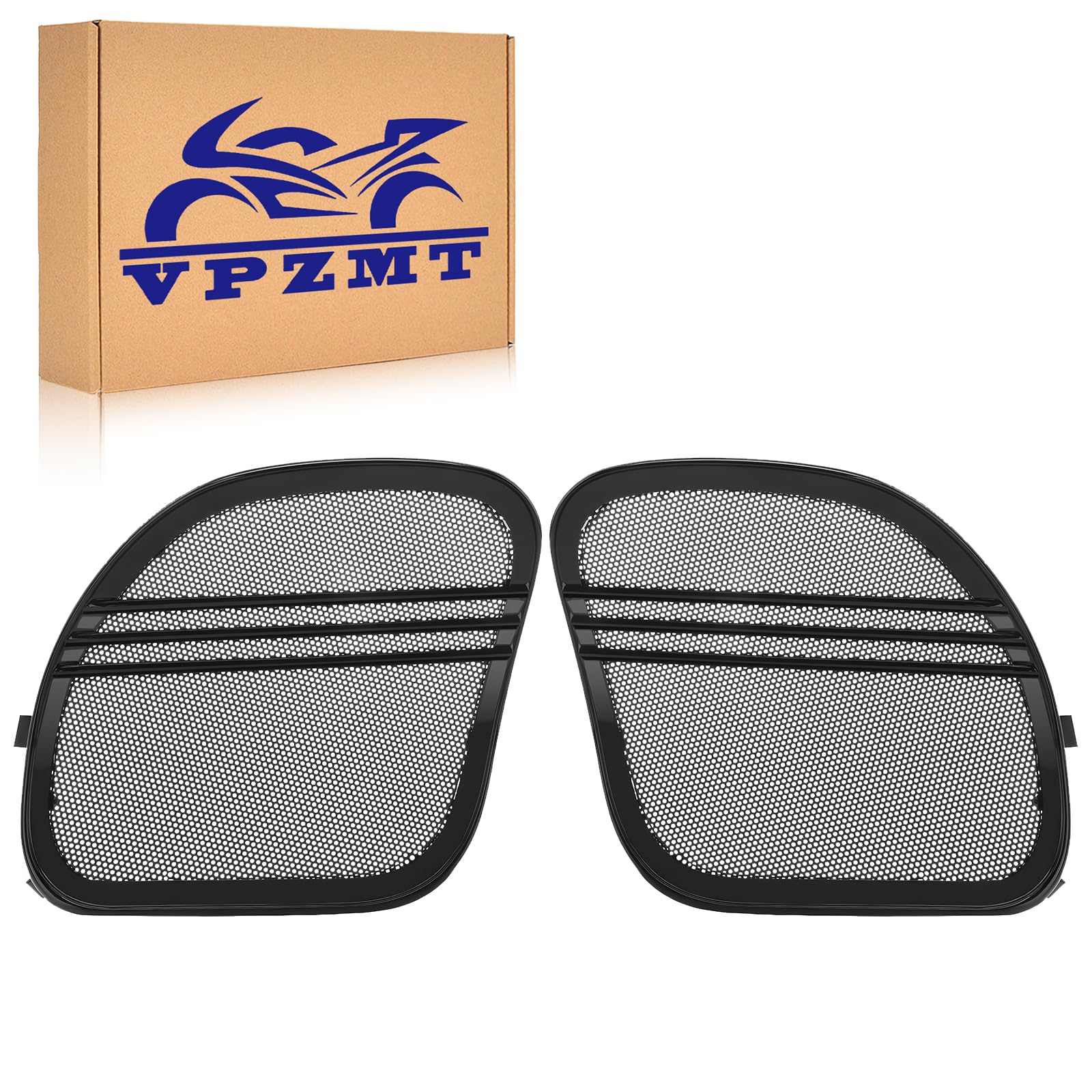 Motocyklowe grille głośnikowe Tri-Line przednia owiewka osłona głośnika pasuje do Harley Road Glide FLTRX FLTRK FLTRXS FLTRUSE FLTRXSE 2015-2023 czarna 1 para