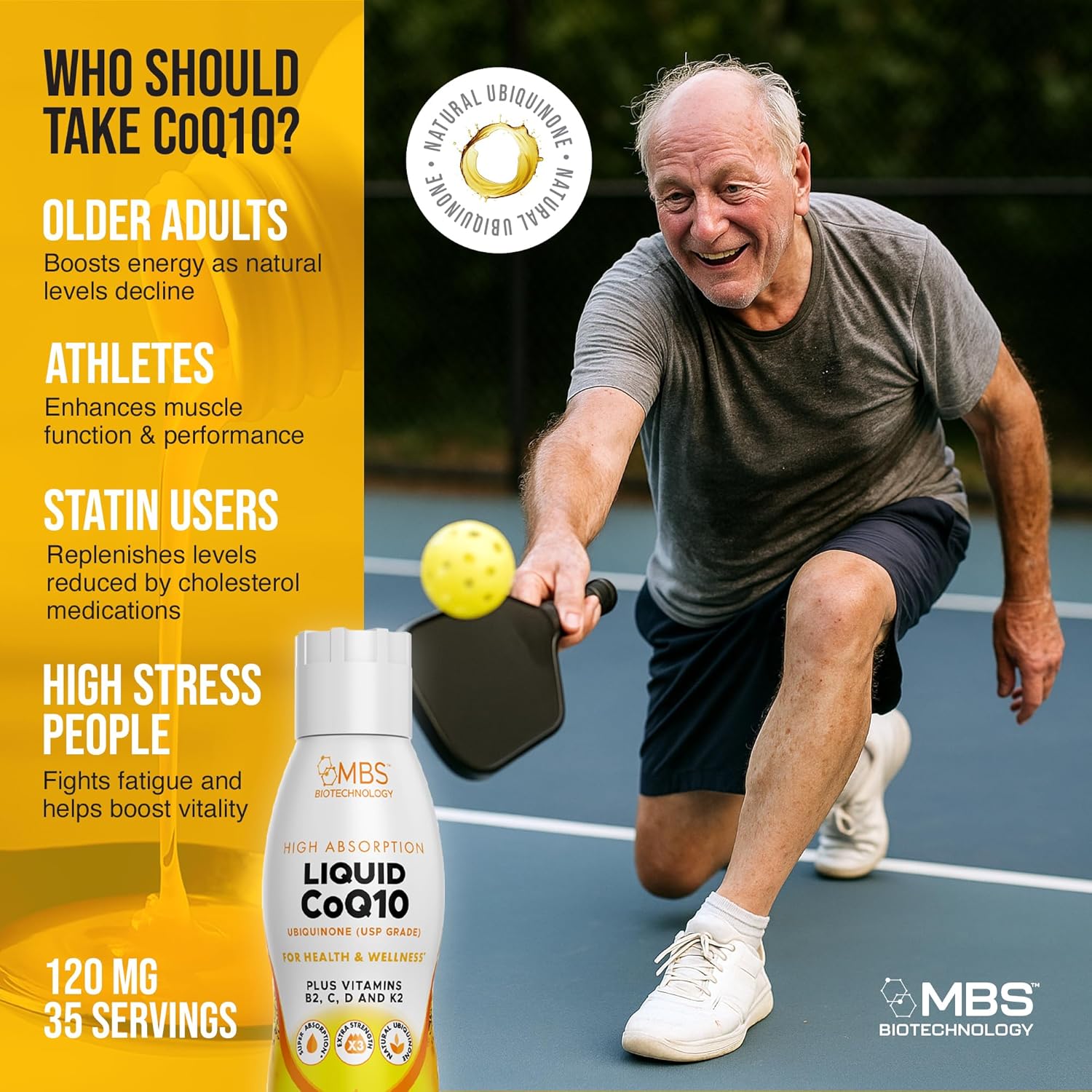 Liquid CoQ10 120mg of Bioavailable Ubiquinone for Superior Absorption. Support Heart, Bone, and Skin Health with a Natural Antioxidant. 35 Servings in a Convenient 17 oz Bottle. - Image 9