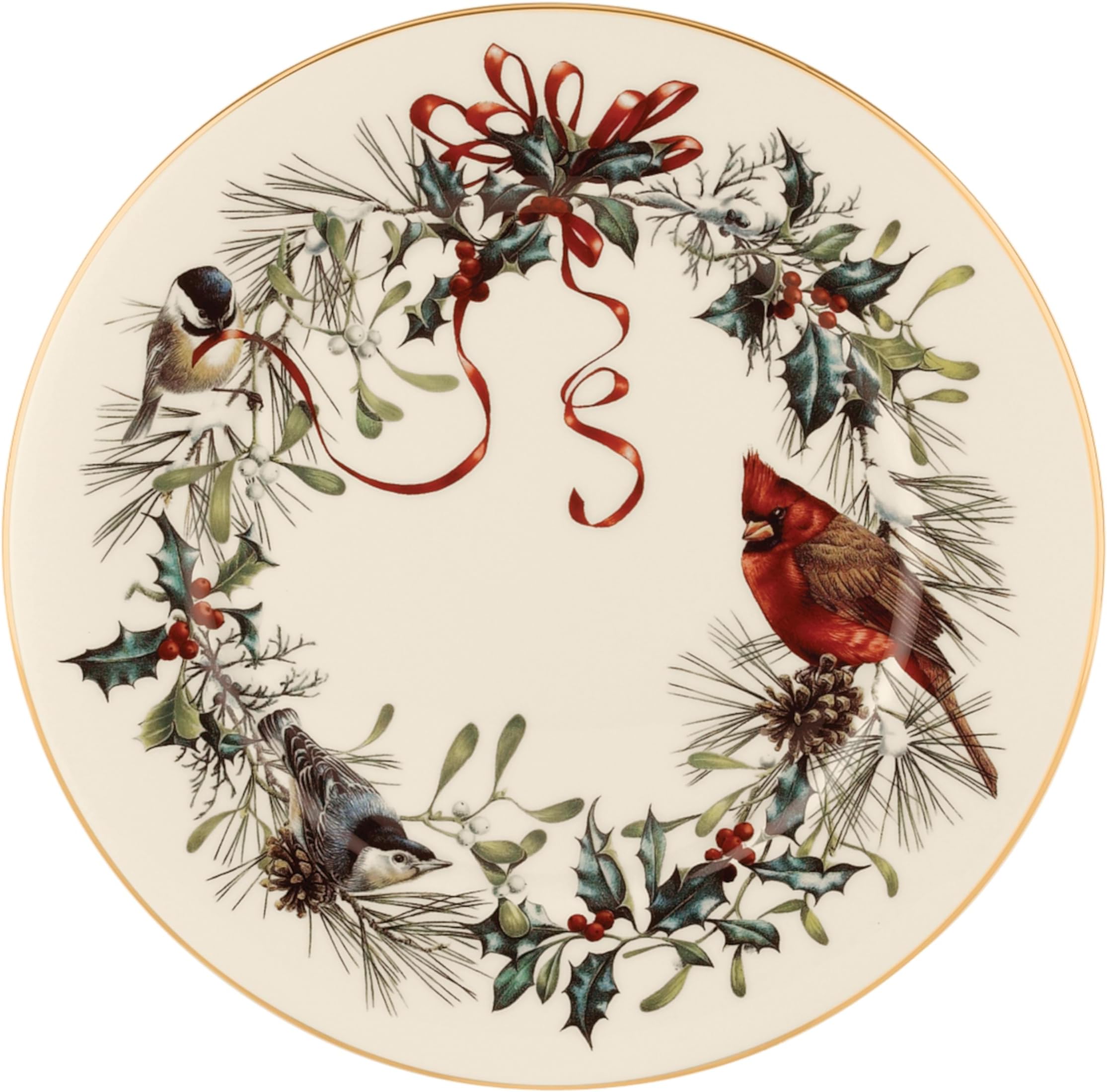 185518002 Winter Greetings Dinner Plate, Christmas Dinnerware