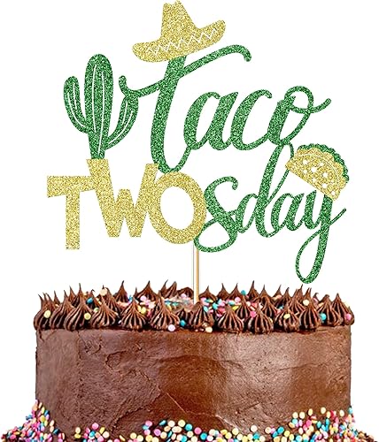 Miniatura 3 de Taco Two Sday - Decoración para fiesta de cumpleaños, decoración para tartas, fiesta mexicana, suministros para fiesta de 2 cumpleaños, dos tacos,