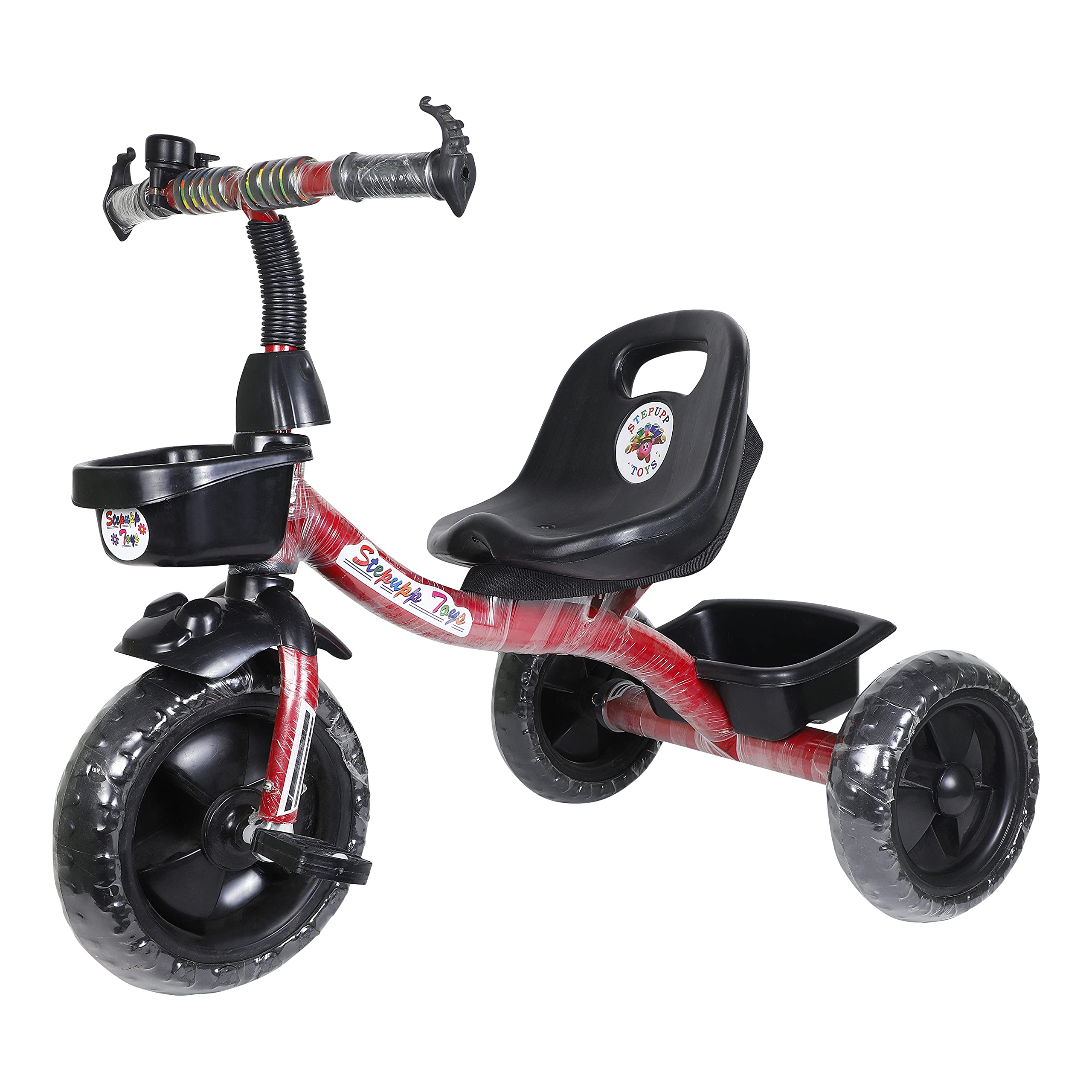 stepupp Tricycle for Kids Golden Colour with Bottle Baby Tricycle for Baby boy or Baby Girl Kids trikes or Toddler Tricycle for 1,2,3,4,5 Year Kids (red)