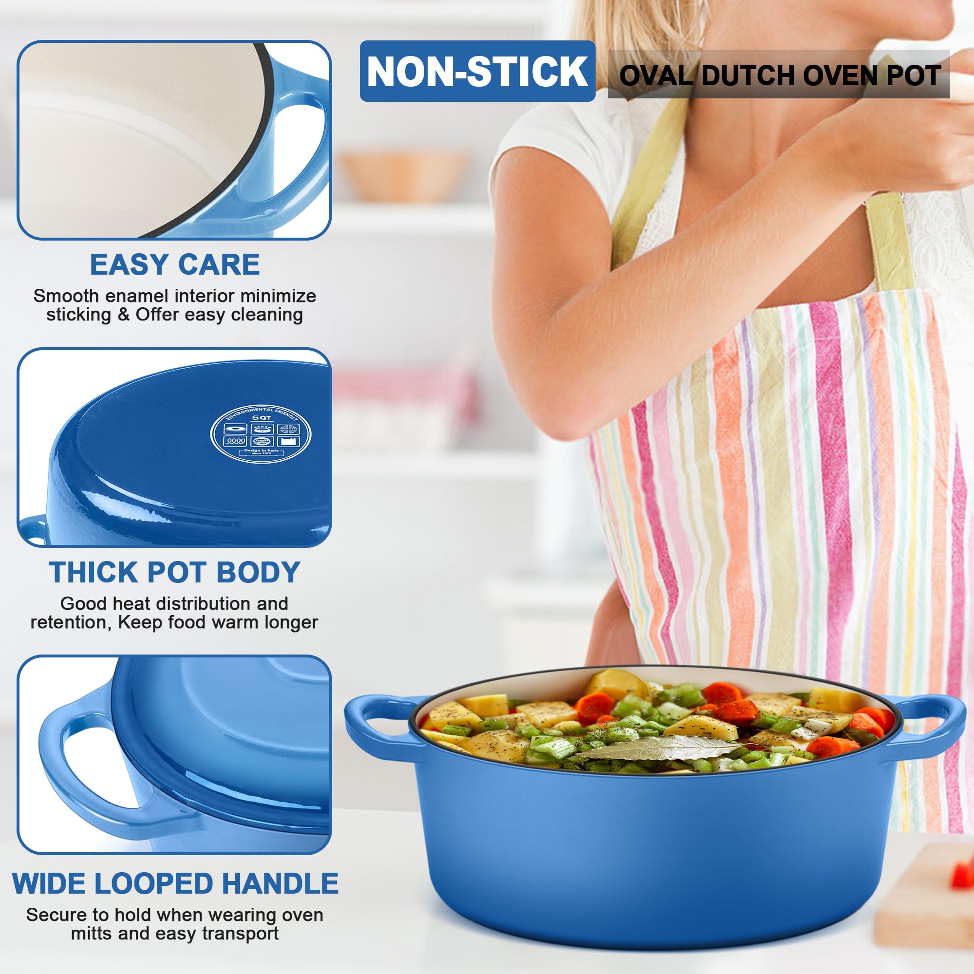 Cocotte Le Creuset Verte 23 Cm Vintage - Bon état - Compatible Gaz