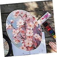 Vista 6 de 2 tableros ovalados de lona para pintar de algodón imprimado panel de lienzo ácido tableros de artista para profesionales, pintores de pasatiempos