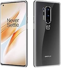 HSP Transparent Case Compatible with OnePlus 8 Pro | Premium TPU Silicone Case | Scratch-Resistant Shockproof Clear | Suitable for Inductive Charging | Microdot Mobile Phone Case | Soft, Transparent Protective Case