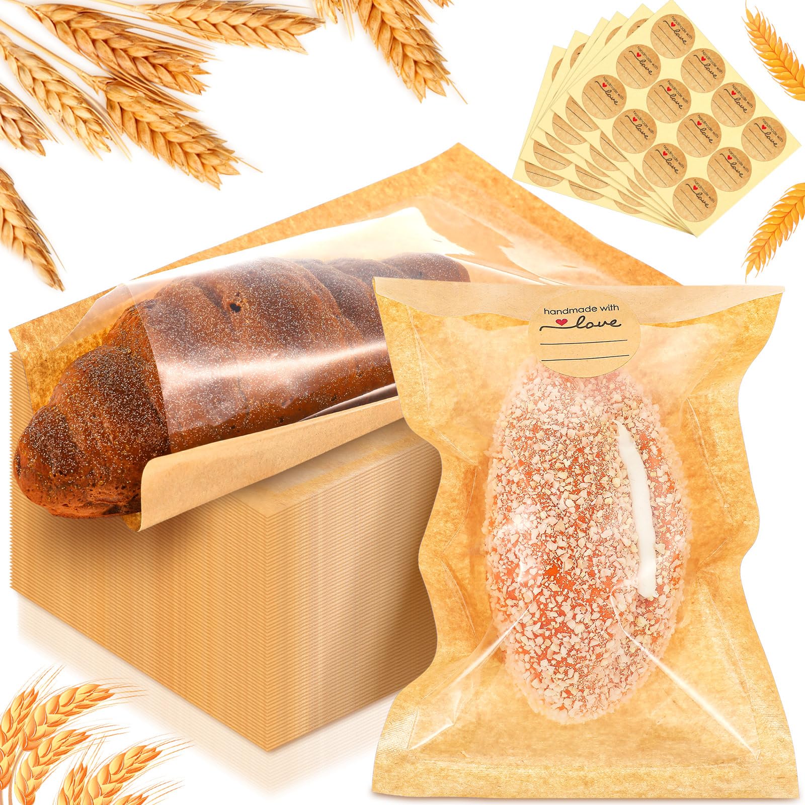 Sacs de boulangerie papier pour emballer des beignets et pains lors de fêtes de famille
