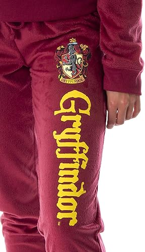Miniatura 3 de Harry Potter Juniors Hogwart Castle House Crest - Conjunto de pijama de forro polar para correr, las 4 casas disponibles