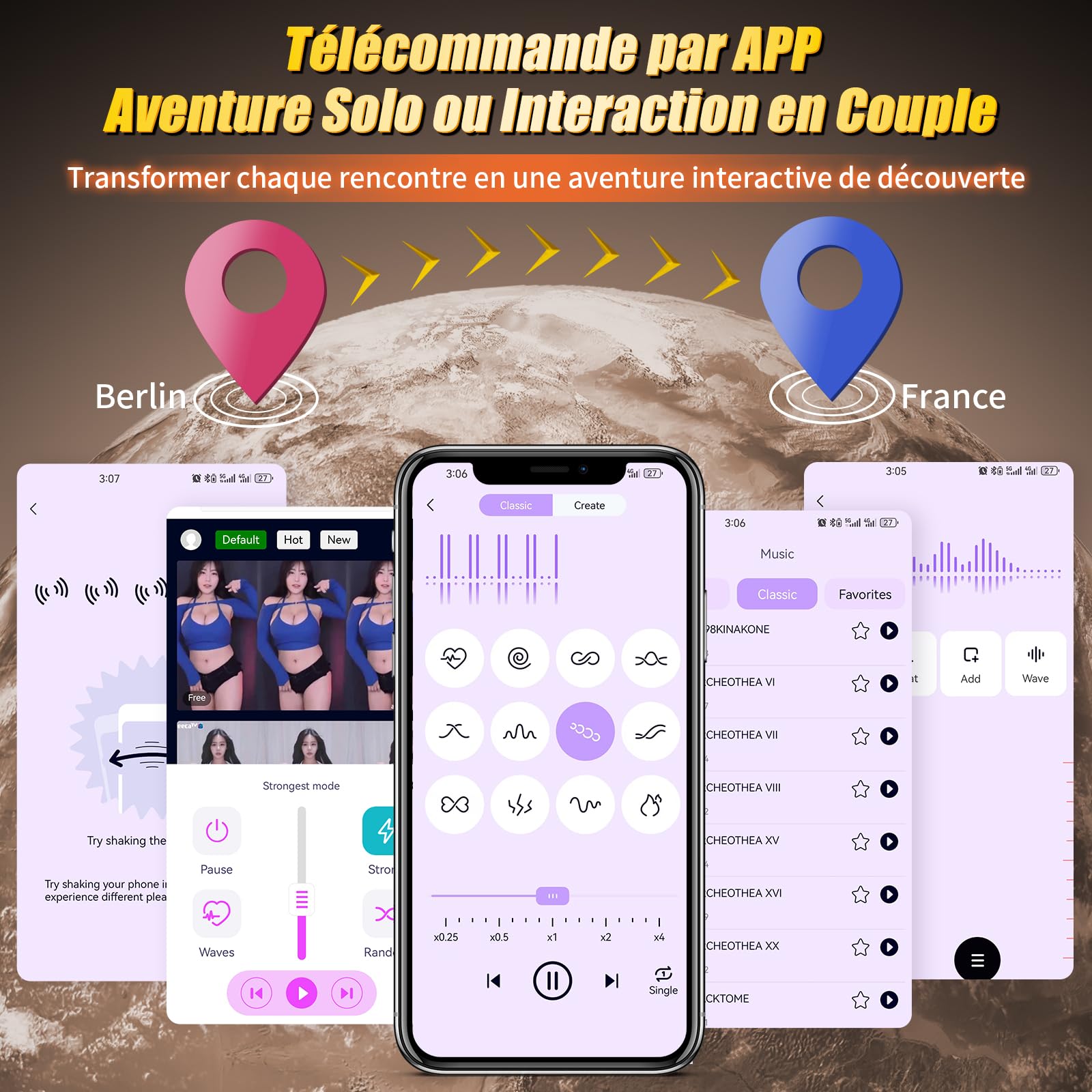Vibromasseur Homme Masturbateurs Masculins Sex Toys - Masturbâteur Homme Mains Libres Sex Toýs Couple avec Tête Pivotante à 360°et Fortes Vibrations, APP-Anneau Pénien Vibrant pour Massage Penis
