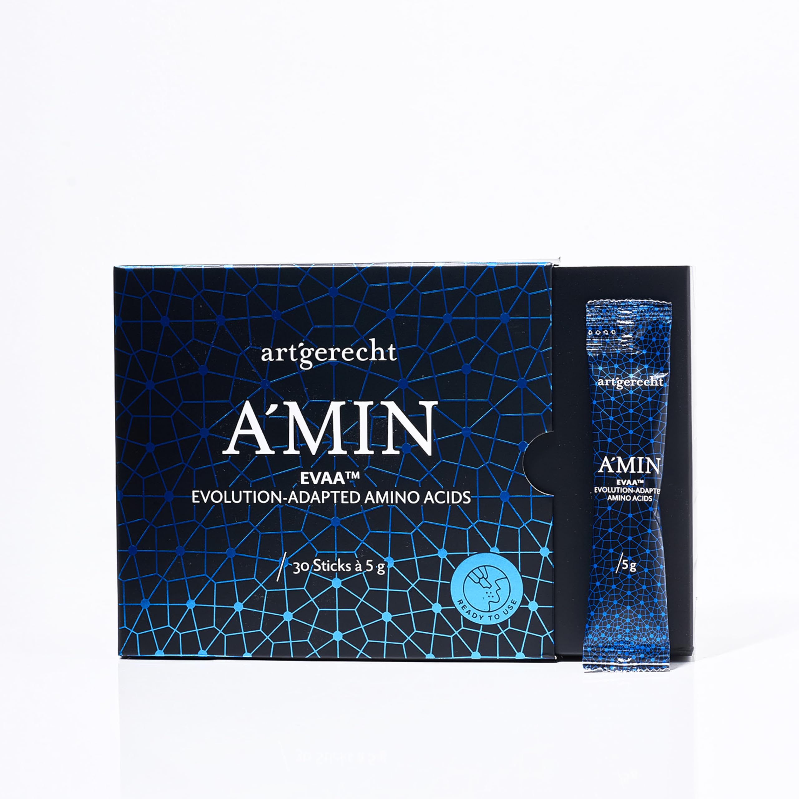 AMIN - Complexe d'acides aminés brevetés EVAA avec BCAA et EAA | 30 bâtonnets pratiques, Tropical | Idéal pour le développement musculaire et la régénération | Poudre de protéines 100 % végétaliennes