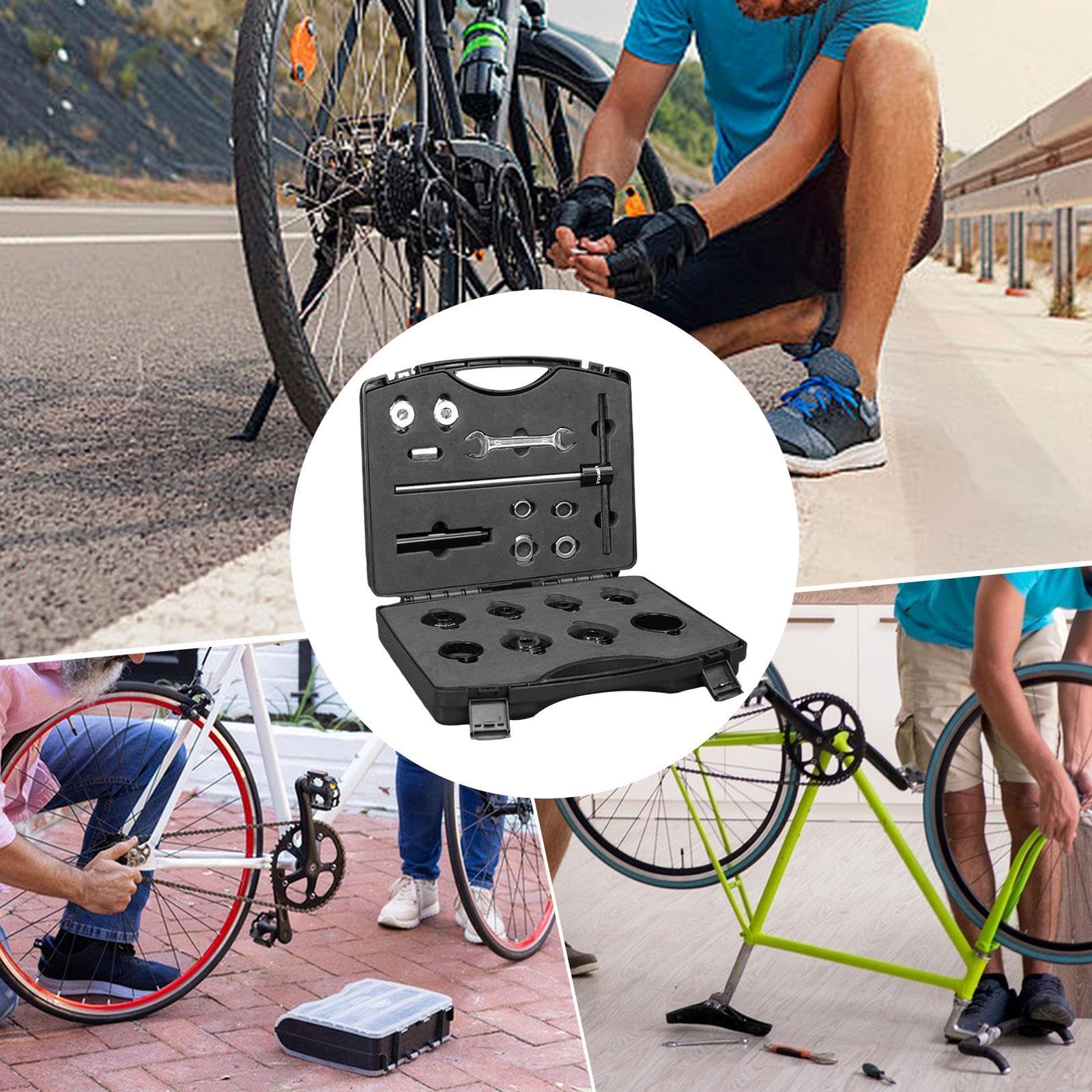 Fahrrad-Mittelachsschlüssel, Werkzeugsatz for Entfernen und Installieren des Tretlagers, Werkzeug for Einpressen des Steuersatzes, Lagerentferner