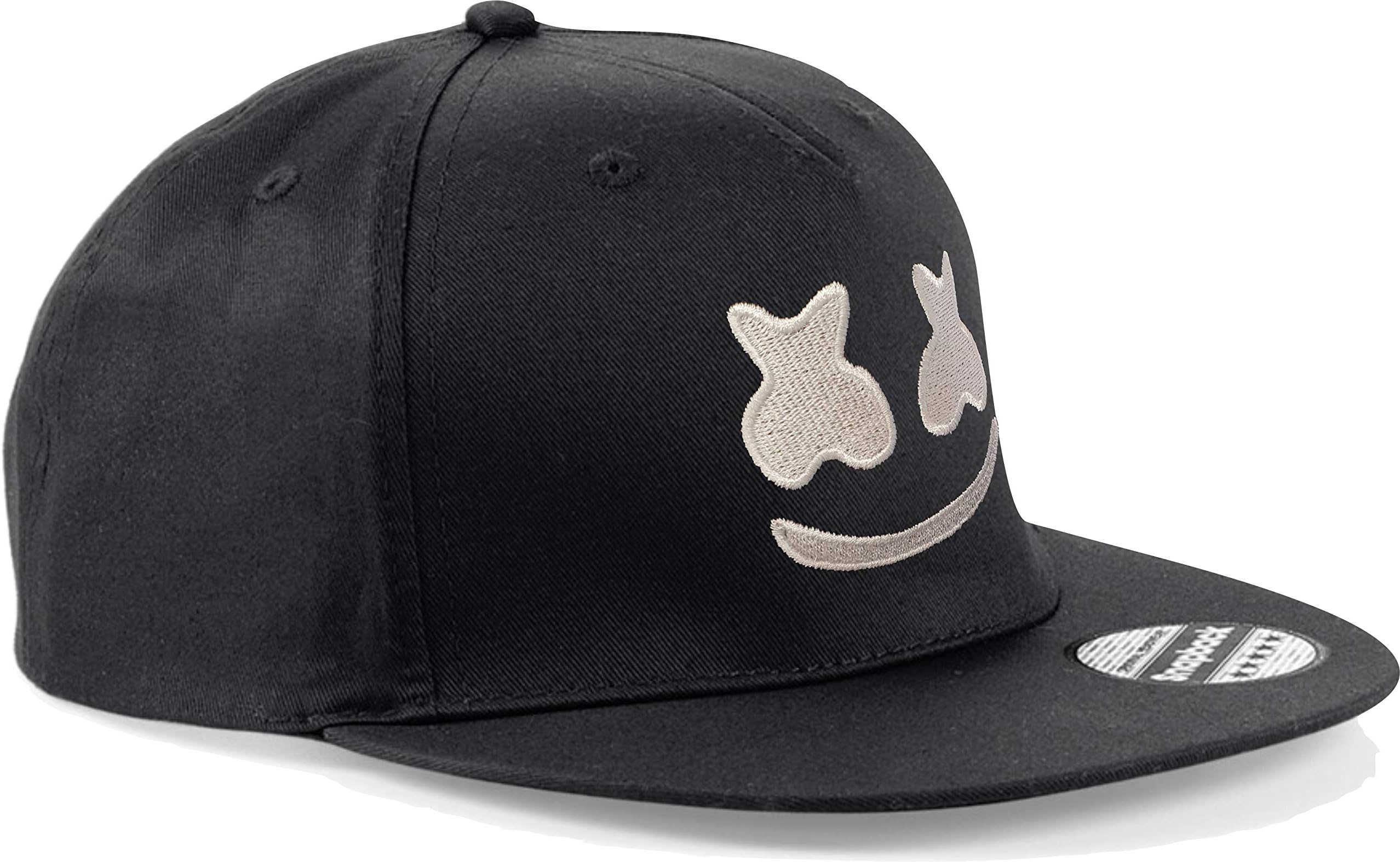 Embroidered DJ Smile Face Snapback Baseball Cap