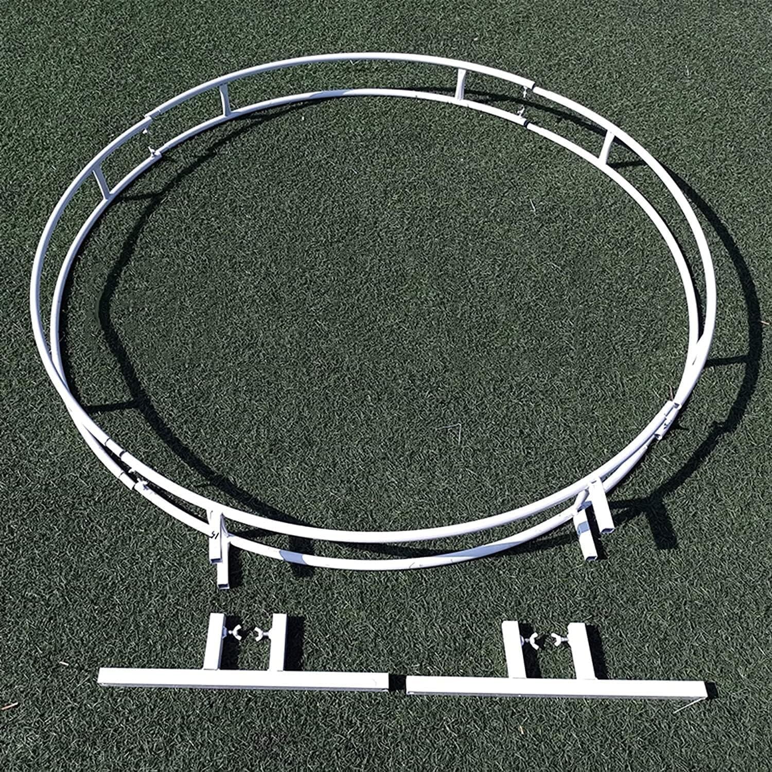 Metal Garden Arch Round Ring Wedding Archway, Decorative Frame Pergola Arbors, Indoor Outdoor Decorations, Easy Assembly(1.2m/47.2inch)
