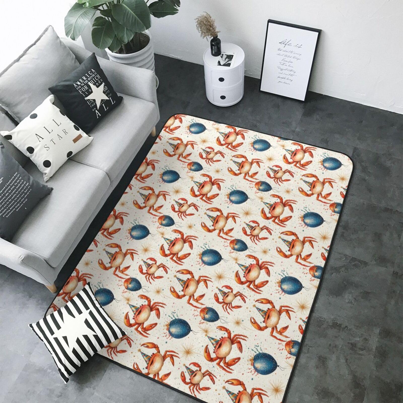 Tapis doux antidérapant grand format pour sol froid