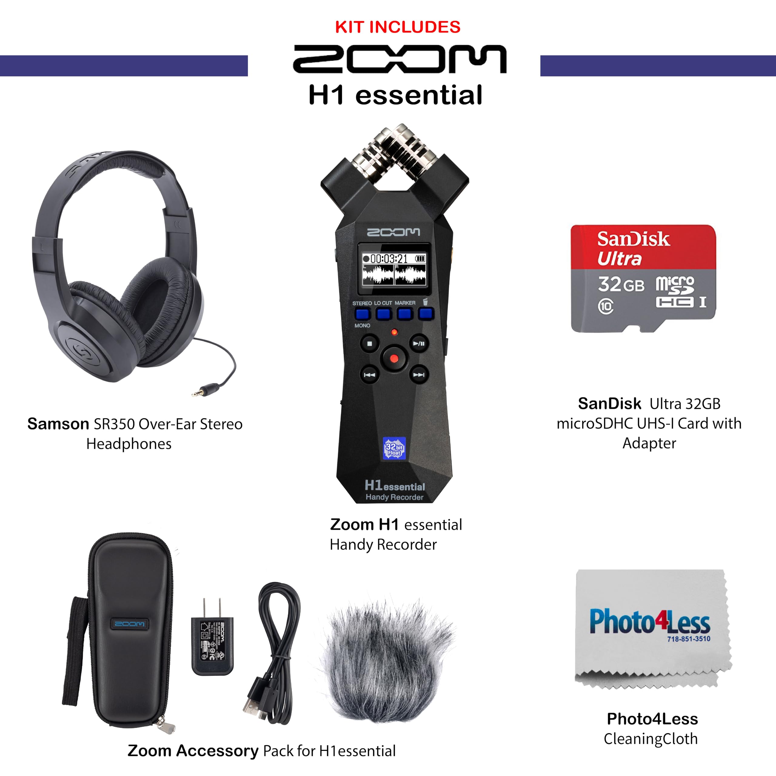 【SDカード32GB付】ZOOM ハンディレコーダー H1n＆アクセサリーパック Amazon | Zoom H4essential ハンディレコーダー、ズーム