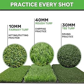 COSPORTIC Golf Hitting Mat,Golf Training Mat for Swing Driving Chipping with Advanced Artificial Turf, Golf Practice Mat 16x26,Golf Gifts for Men Women Indoor Outdoor