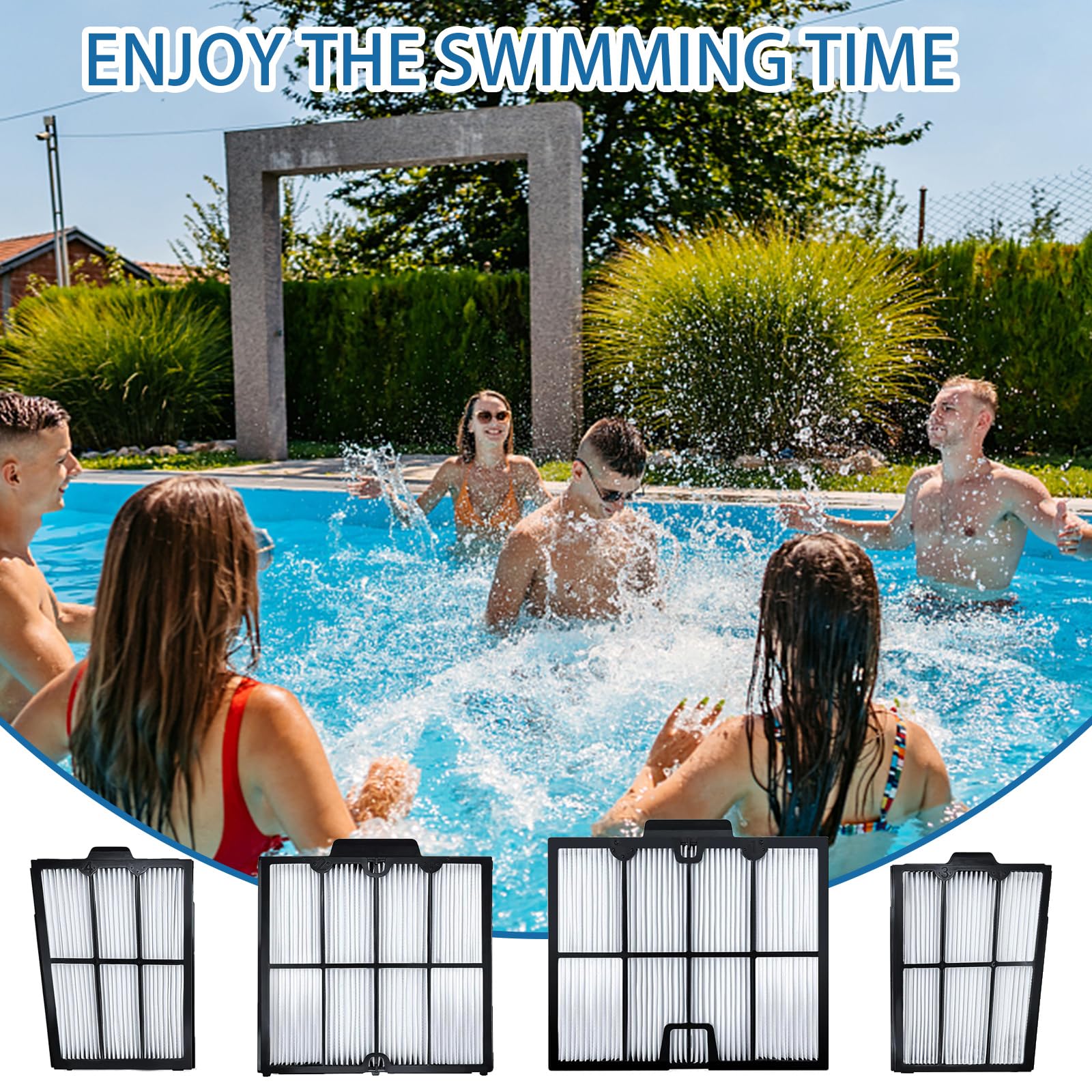 Paneles de Filtro ultrafinos compatibles con limpiadores robóticos de Piscinas Dolphin, reemplaza la Pieza #9991467-R4, Filtro de Cartucho Plisado de Repuesto para Dolphin S200, Proteus DX4, Active