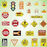 Vista 2 de Harloon 67 piezas de decoración de aula de construcción cristiana, tableros de anuncios de bienvenida religiosa, recortes de letreros de viaje por