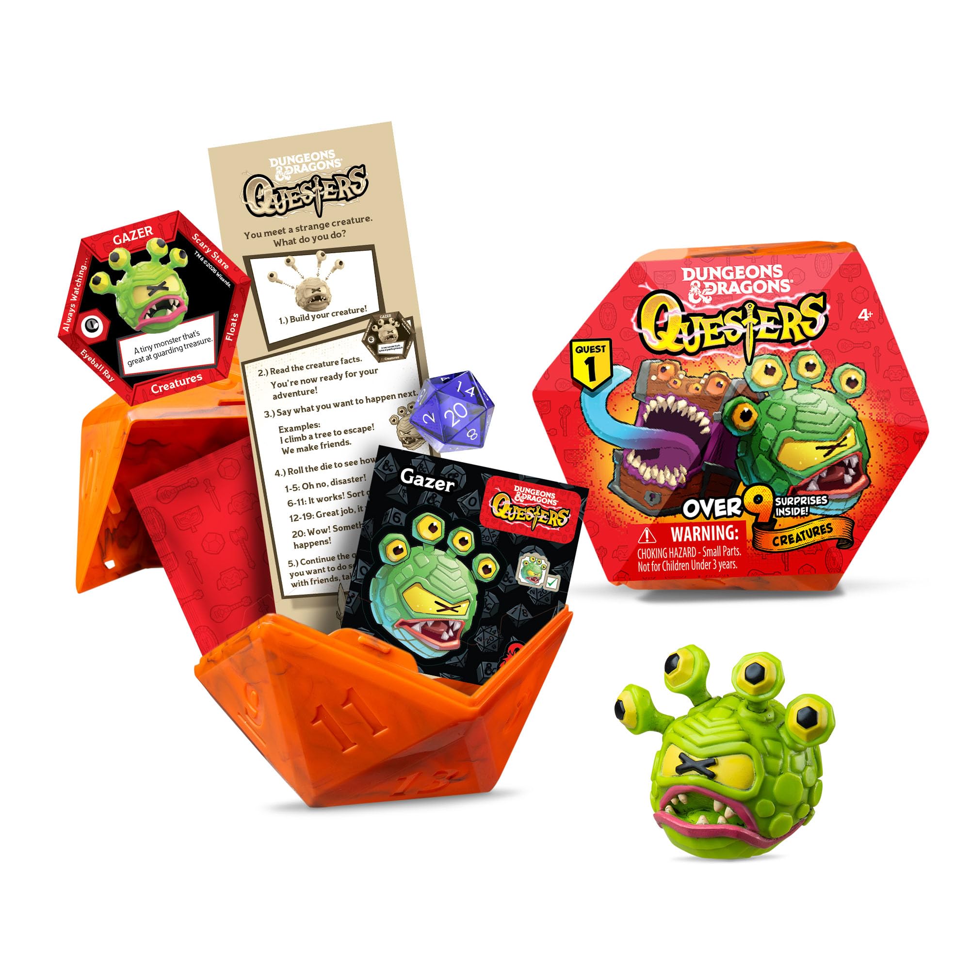 D&D Questers 1.75in Creature Figures Blind Box, 1 Supplied, Age 4+