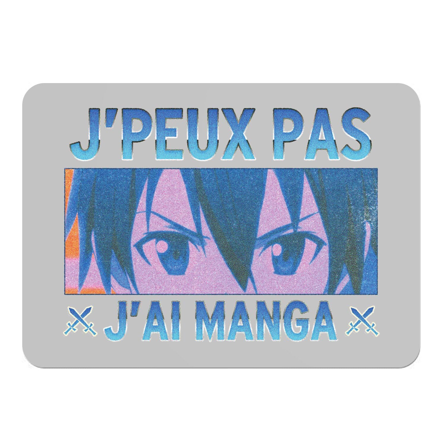 Sets de table gris Manga Kirito en liège grand format napperons souples pour otaku