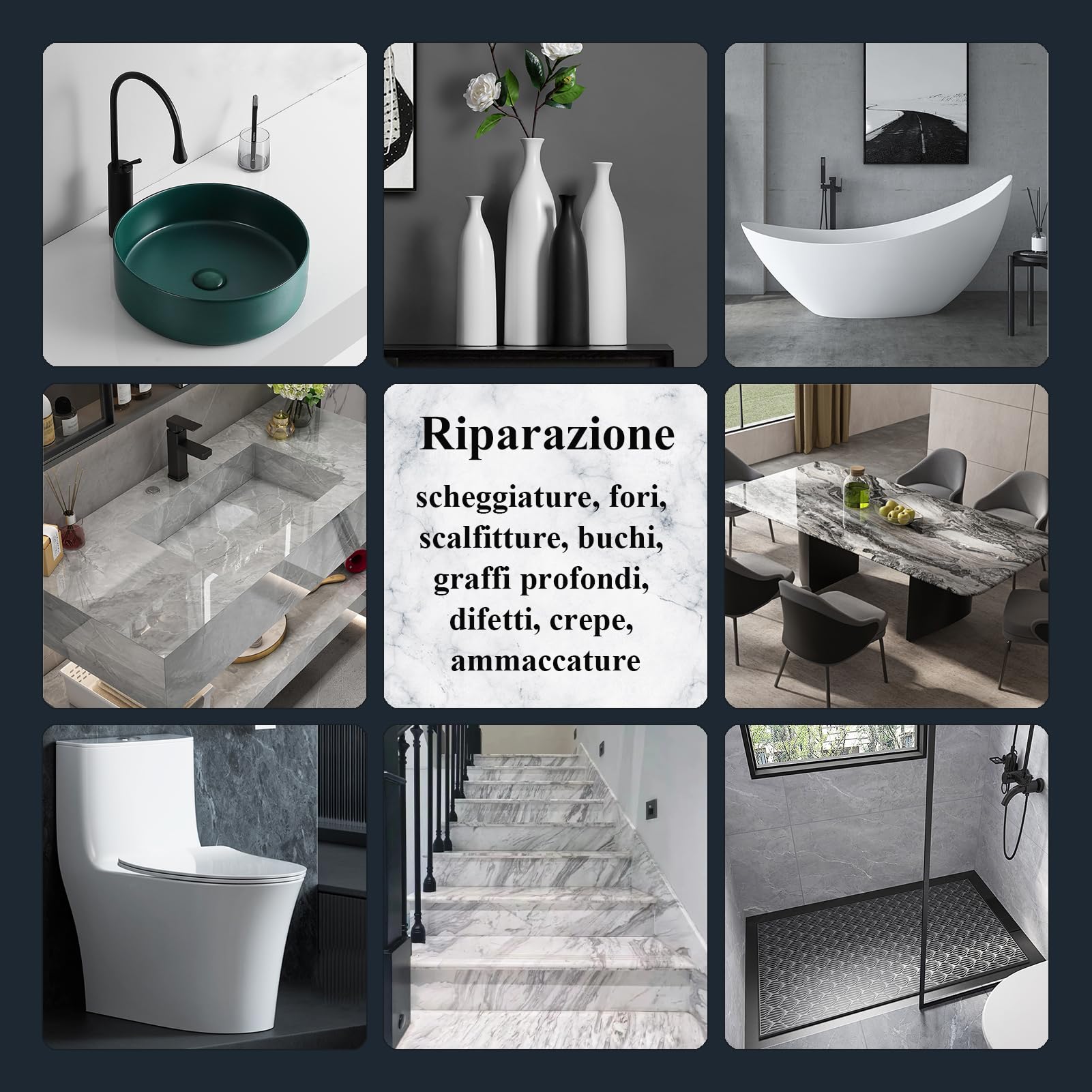 Kit Di Riparazione Tortora Per Piatti Doccia In Mineral Marmo - Foto 12