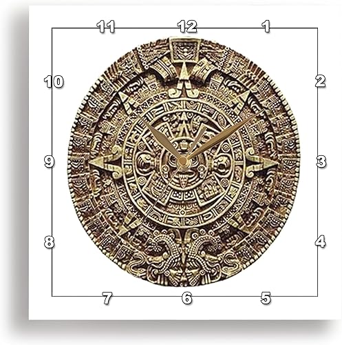 3dRose DPP_60664_1 Reloj de pared con calendario maya, 10 x 10 pulgadas