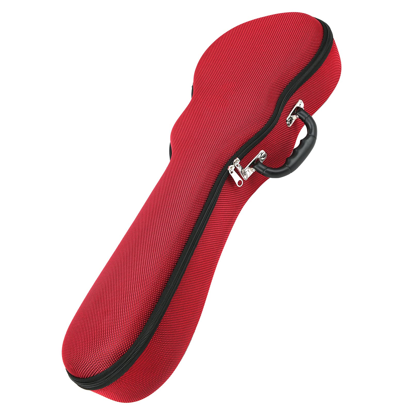 Custodia Impermeabile per Ukulele Rinforzata da 23/24 Pollici con Manici Rinforzati per un Facile Trasporto (Rosso da 23/24 pollici)