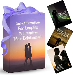 Isaac Liev Positive Affirmation Cards for Couples –52 Daily Love & Connection Cards for Couples: Uplifting Affirmations to Deepen Trust, Strengthen Relationships Gifts for Weddings, Anniversaries -