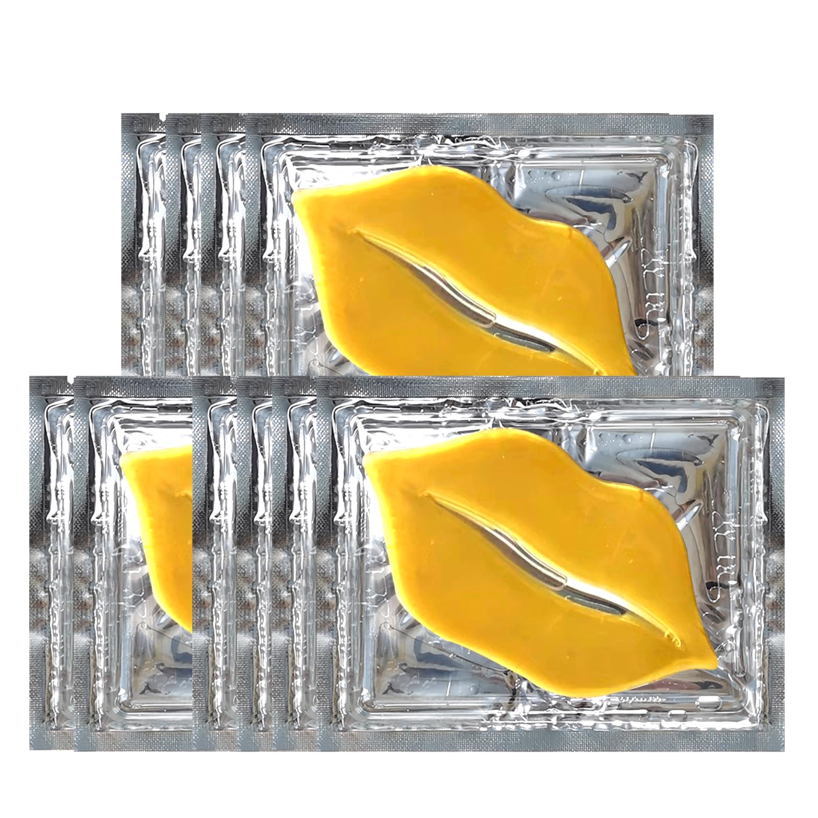 30 PCS Gold Lip Mask Collagen Lip Pad Sheet for Dry Lips, Gel Mouth Mask Pack for Remove Dead Skin, Moisturizes and Fine Lines, Gold