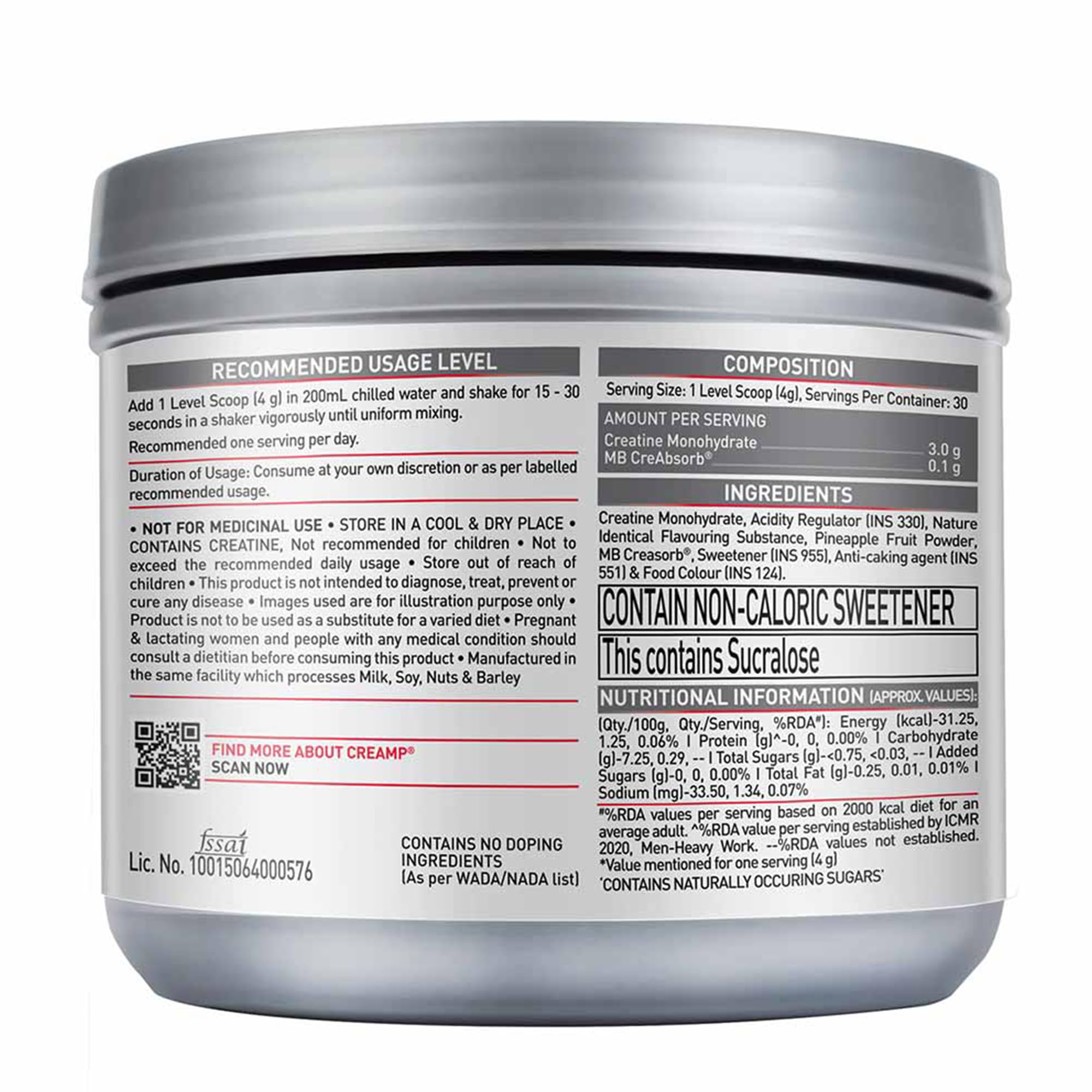 MuscleBlaze Micronised Creatine Monohydrate CreAMP Powder, 120g — Amazon image 8