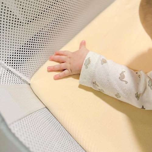 Miniatura 5 de Guava Lotus - Sábanas de viaje para cuna (juego de 2)  Sábanas de cuna 100% algodón orgánico, para bebé y niño, sábanas bajeras para cuna, para