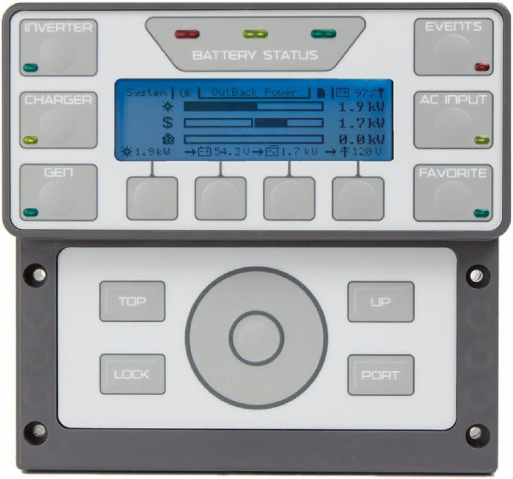 OutBack Power MATE3s Graphical Display and Controller LED Hot Key