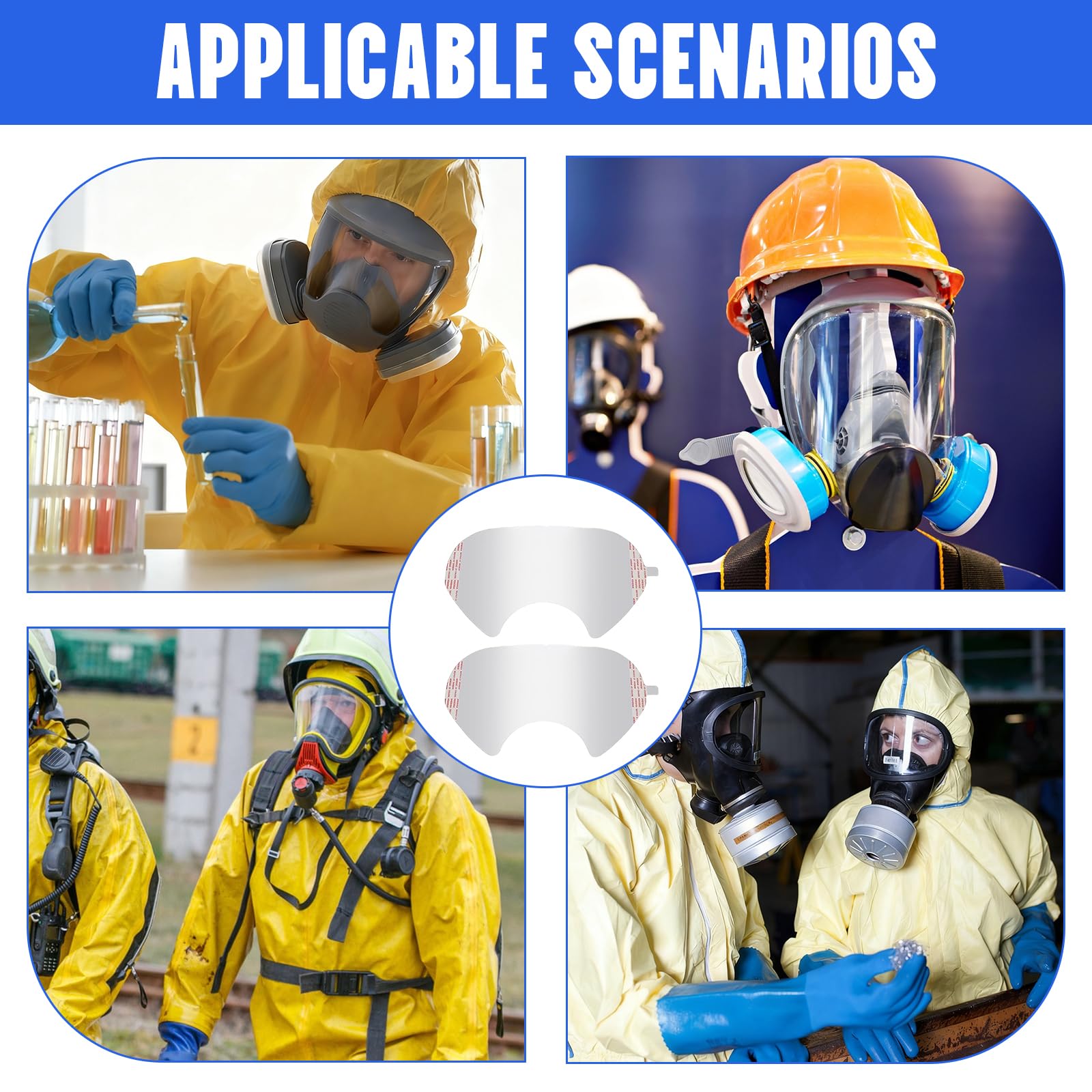 50 coperture per lenti a strappo, pellicola protettiva per maschera respiratoria integrale da 3 m serie 6885 6800 6900 6000