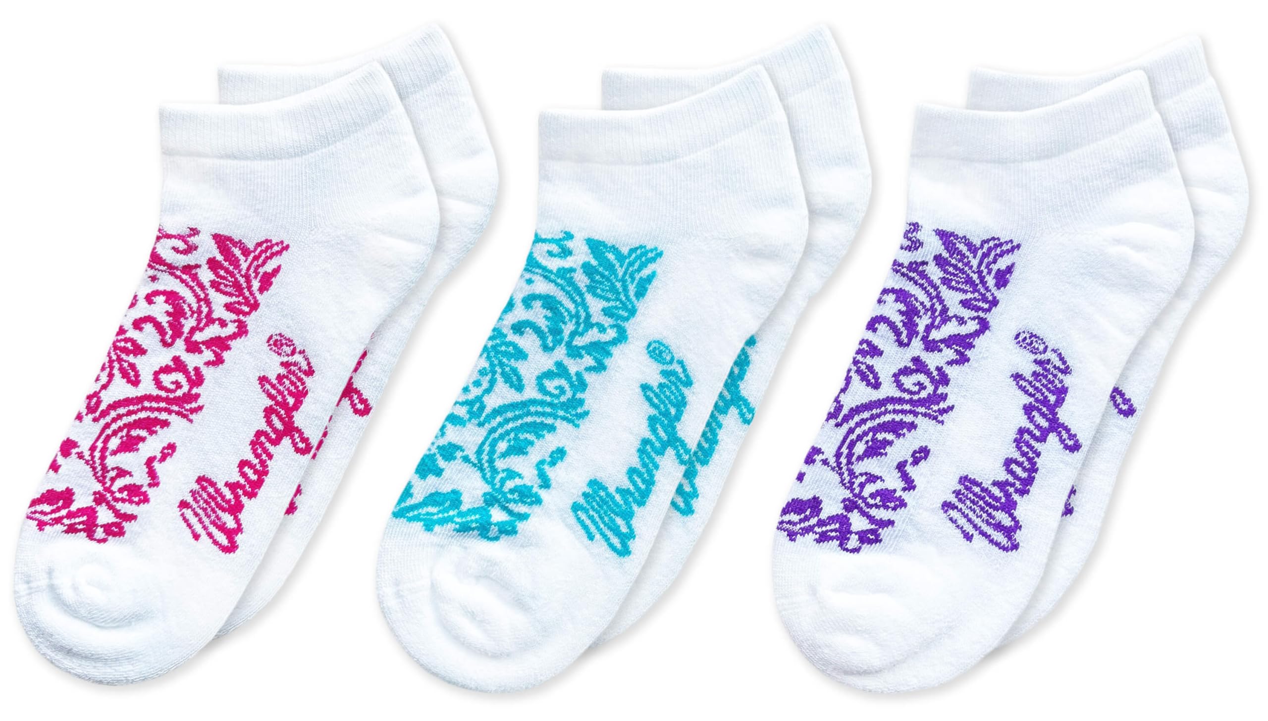 WRANGLER Damen Western-blumenmuster, Nahtlos, Gepolstert, Sportsocken, Niedrig Geschnitten, 3 Paar Western-Blumenmuster, nahtlos, gepolstert, Sportsocken, niedrig geschnitten, 3 Paar